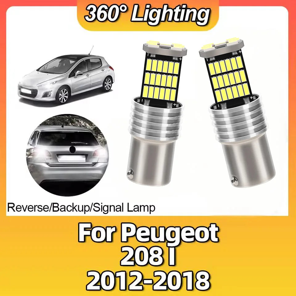 2-Piece LED Interior Light Kit for Peugeot P21W - Canbus Error-Free Interior Bulbs
