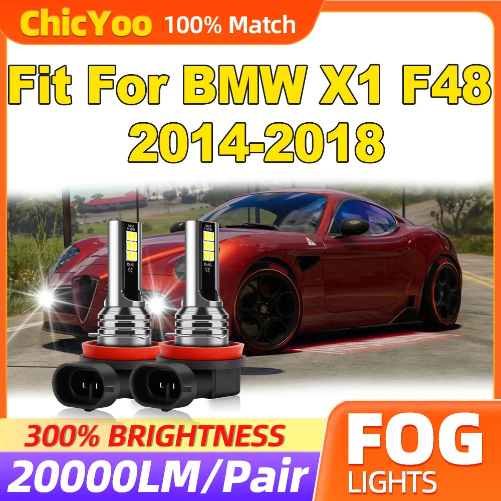 20000LM Canbus No Error Car Fog Lights 60W CSP Chips Fog Lamps 6000K White 12V Fit For BMW