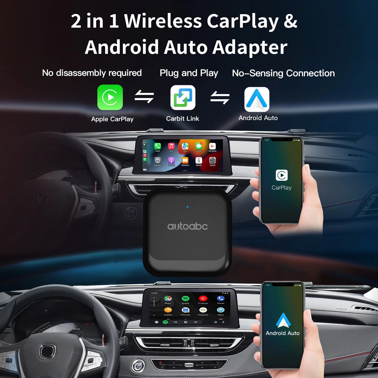 AUTOABC For Changan CS35 Plus, Hunter, Alsvin Carbitlink Easy Connection Adapter Convert t | AUTOKITSHOP