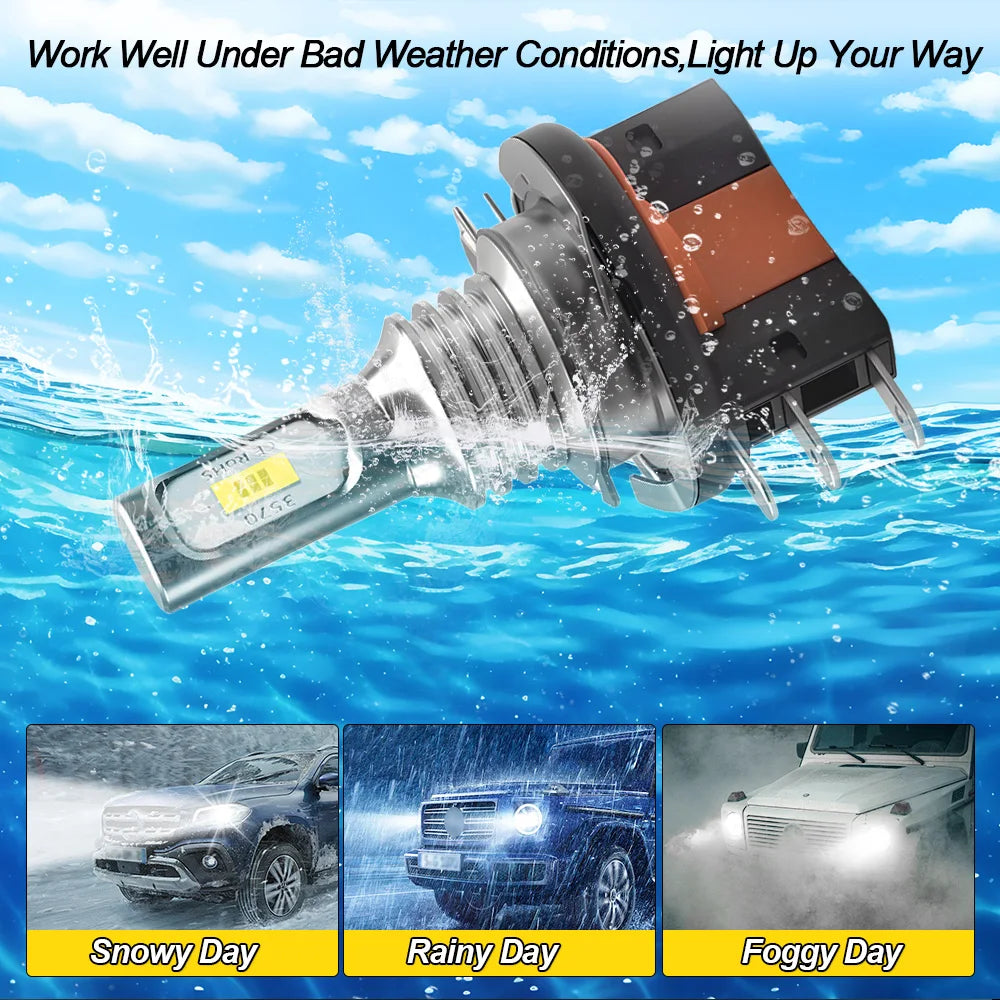 H15 LED Headlight Bulbs 20000LM Turbo Daytime Running Lights 80W Car Lamp For Benz BMW Vol