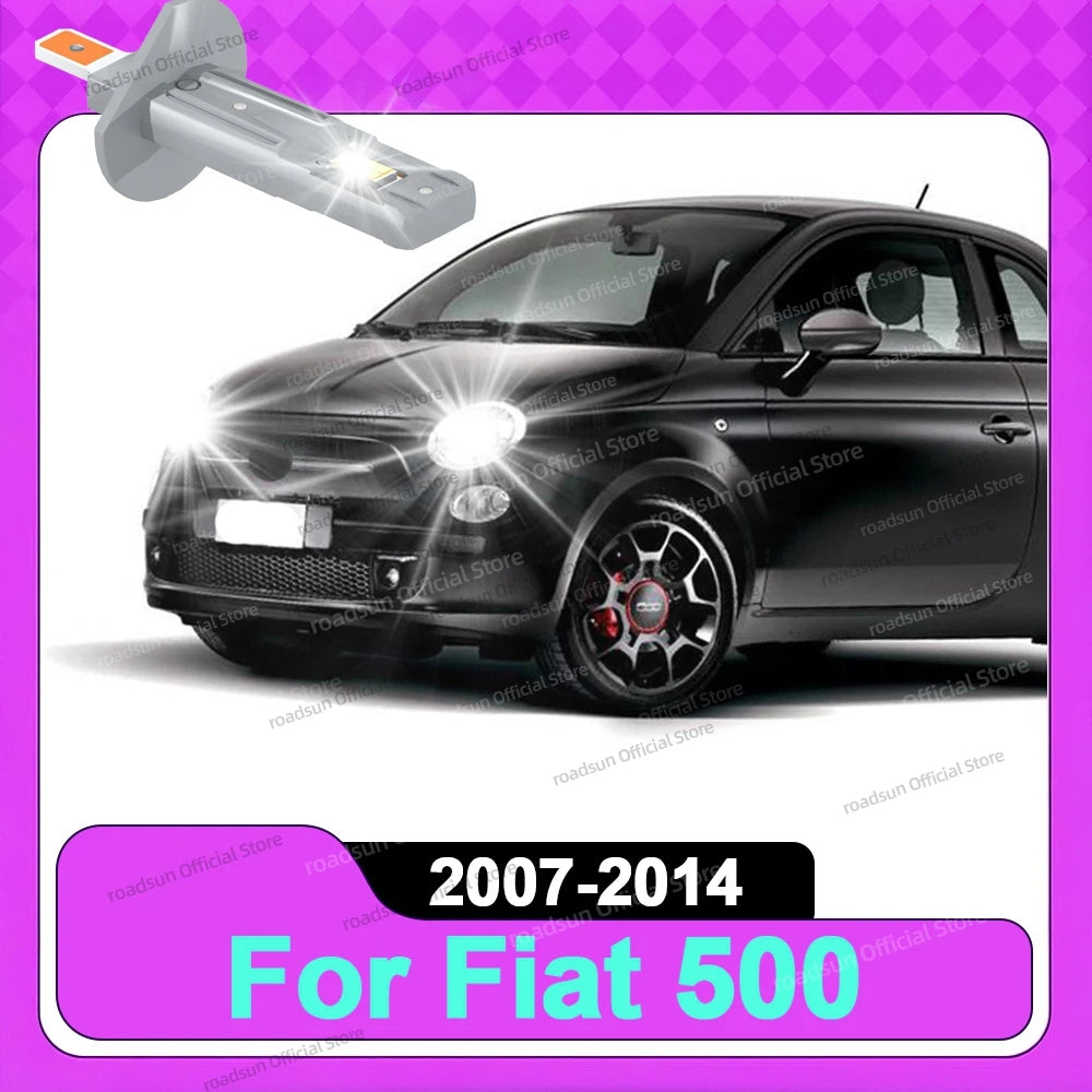 2/4Pcs 180W Turbo H7 H1 LED Headlight Bulbs Mini Lamp CSP Plug and Play For Fiat 500 2007