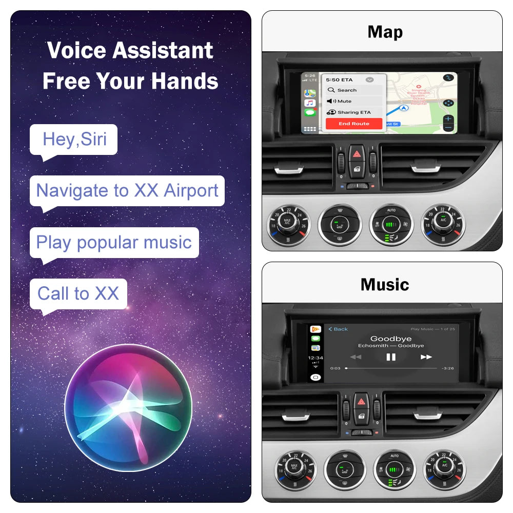 Road Top Wireless CarPlay for BMW Z4 E89 2009-2018,Android Auto Mirror Link AirPlay Camera | AUTOKITSHOP