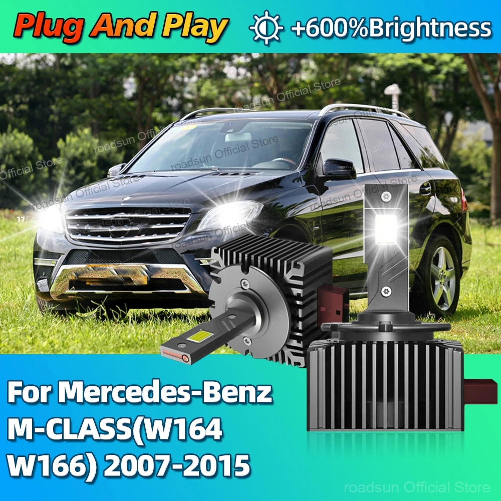 LED Car Headlights HID Bulbs Turbo Lights 6000K Auto Lamp For Mercedes-Benz M-CLASS W164 W
