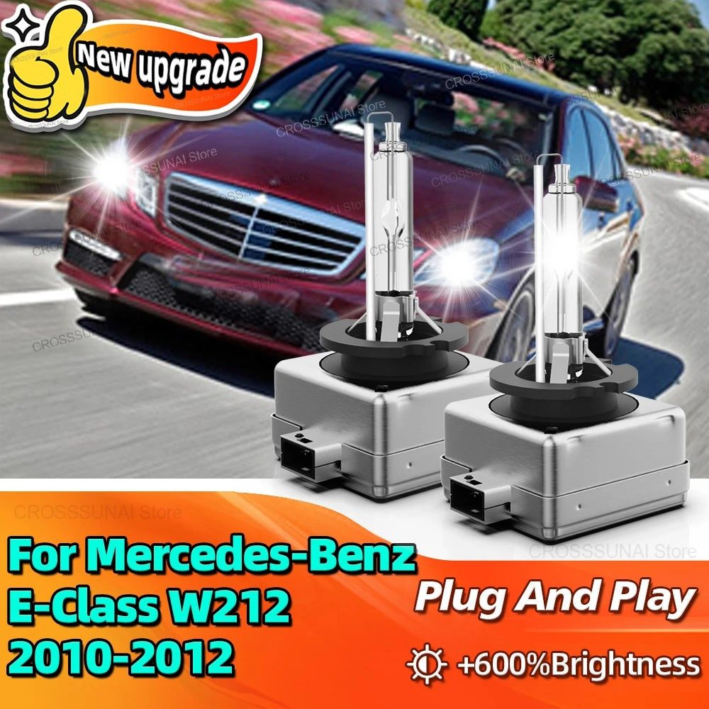 35W D1S Xenon Replacement Bulb HID Lights 6000K 10000LM Bright Car Headlight For Mercedes-