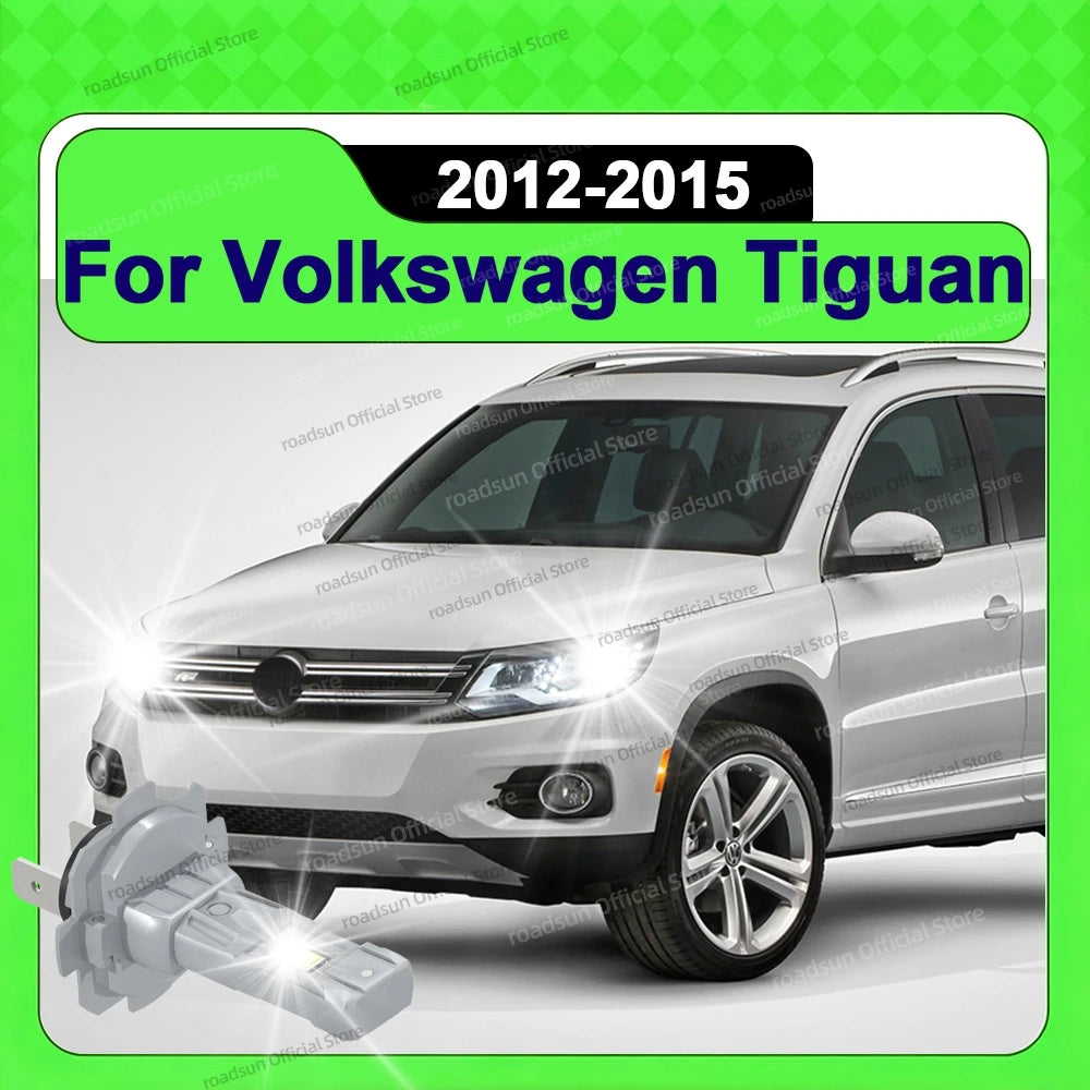 180W LED Lights 6000K Headlight Bulb Low Beam Mini Size Plug and Play For Volkswagen Tigua