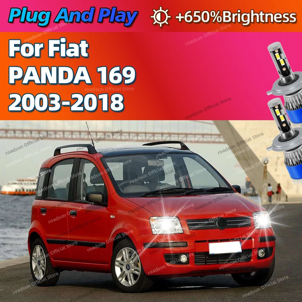H4 LED Bulb Turbo Headlight 30000LM Powerful Best Car Lamp For Fiat PANDA 169 2003-2018 20