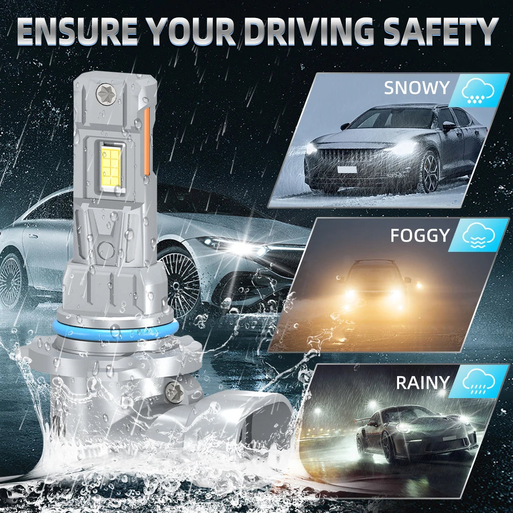 Led Car Lights Canbus 50000LM 200W H4 H1 H7 LED Headlight H8 H11 9005 9006 9012 Motorcycle