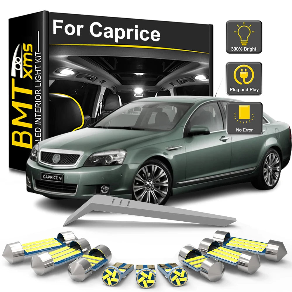 10-Piece LED Interior Light Kit for Chevrolet Chevy Caprice - Canbus Error-Free Bulbs | AUTOKITSHOP