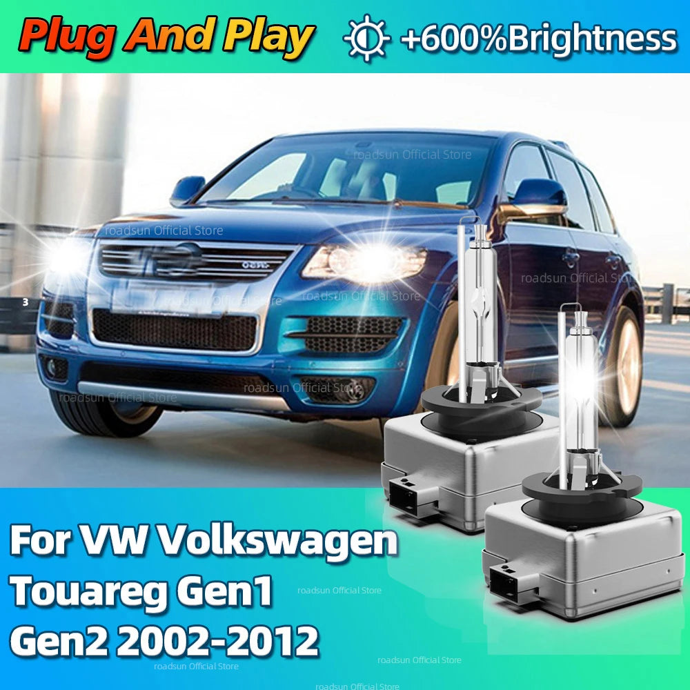 Longer Life D1S Xenon Lamp Headlight Low Car Bulbs HID 6000K For VW Volkswagen Touareg 200