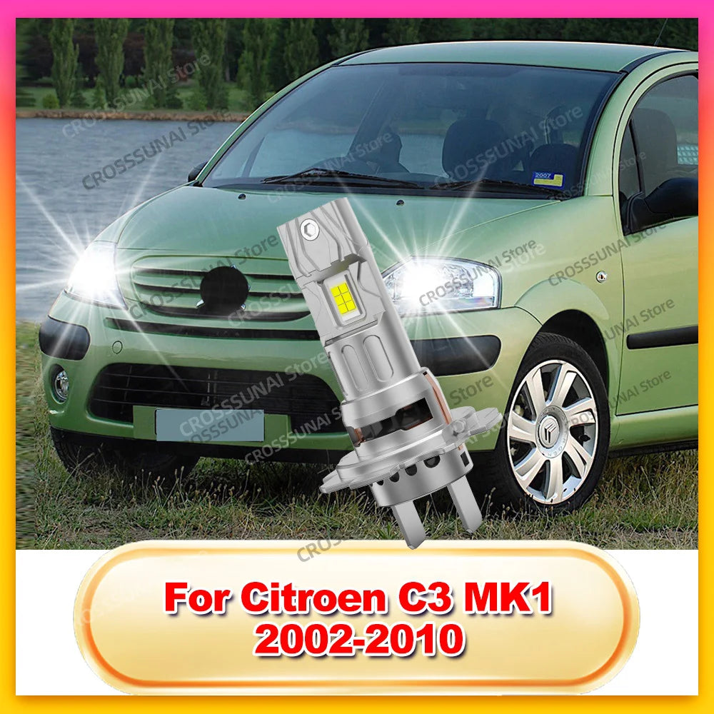LED Low Beam 30000LM Bulbs For Citroen C3 MK1 2002 2003 2004 2005 2006 2007 2008 2009 2010