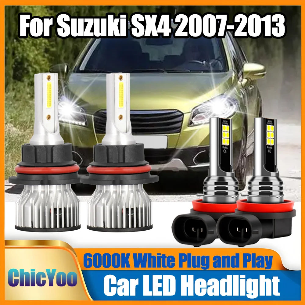 9007 Car LED Headlight Bulbs High Low Beam Canbus No Error 6000K White Turbo Headlamp LED