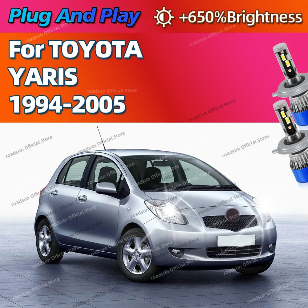 H4 LED Bulb Turbo Headlight 30000LM Powerful Best Car Lamp For TOYOTA YARIS 1994-2005 1998