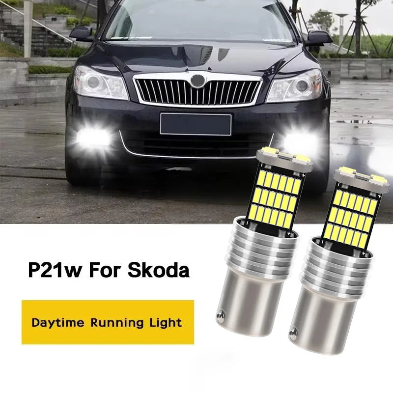 Car 1156 LED Canbus S25 BA15S P21W LED Bulb for Skoda Superb Octavia 2011 2012 2013 Daytim
