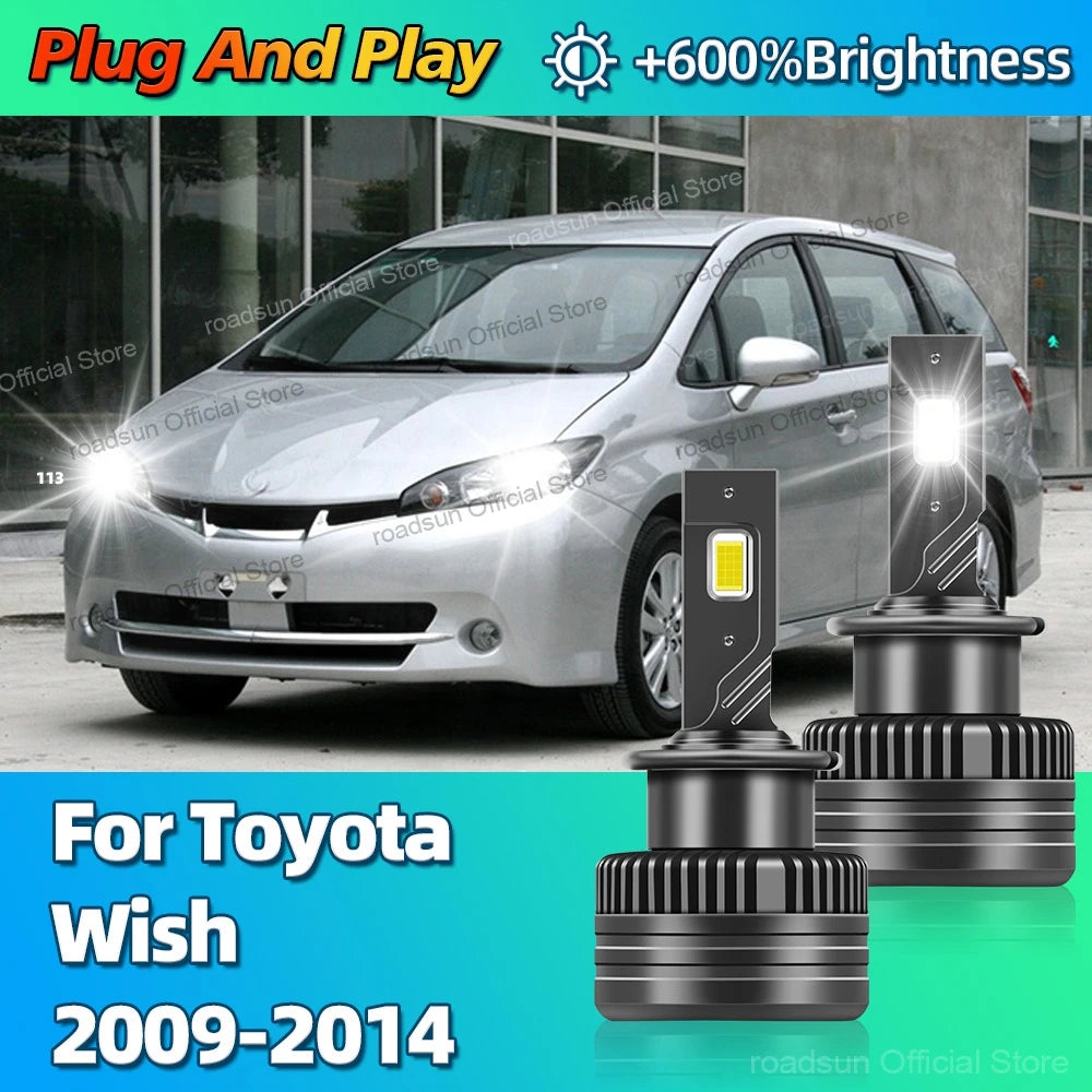 LED Bulb Canbus HID D4S Replacement Lights Car Headlight with Fan For Toyota Wish 2009 201