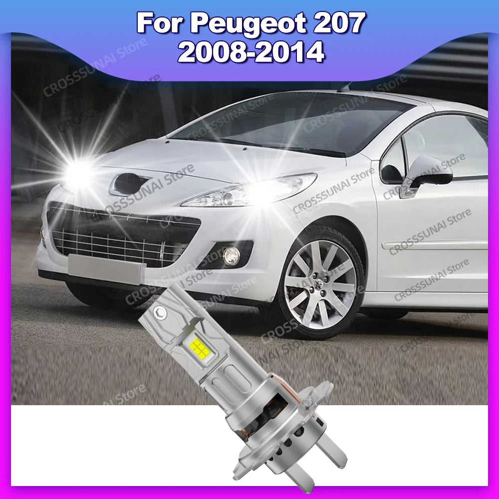 2/4Pcs H7 LED CANBUS Light Mini Head Lamp Headlight Bulb With Fan For Peugeot 207 2008 200