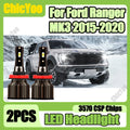 3570 CSP Chips H11 H8 H9 LED Headlight Canbus No Error 120W 6500K White 12V 24V Plug and P