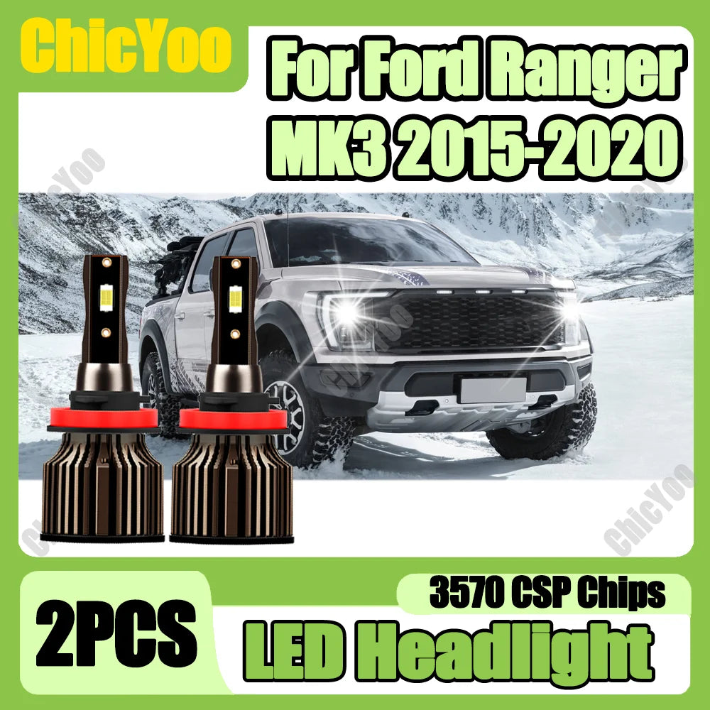 3570 CSP Chips H11 H8 H9 LED Headlight Canbus No Error 120W 6500K White 12V 24V Plug and P