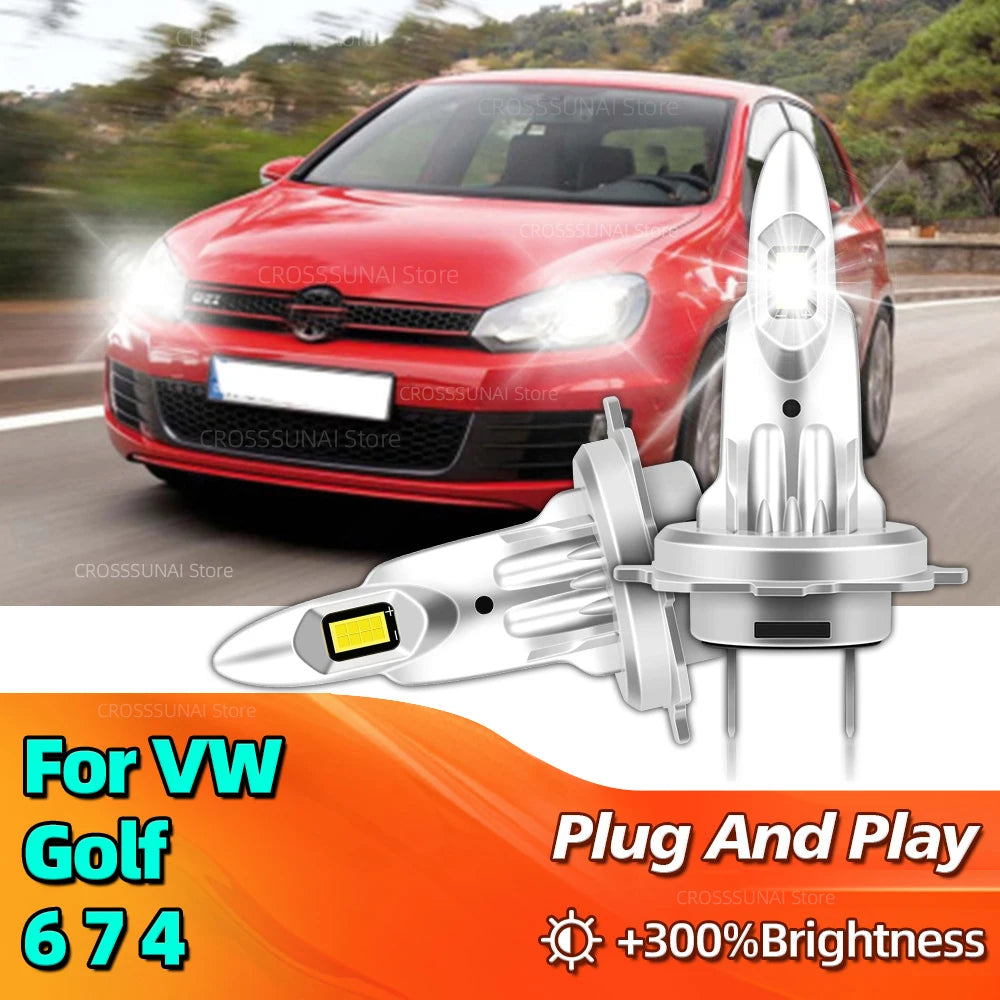 180W LED CANBUS Lights Mini Lamp 3570 CSP Wireless Car Headlight Bulbs For VW Volkswagen G