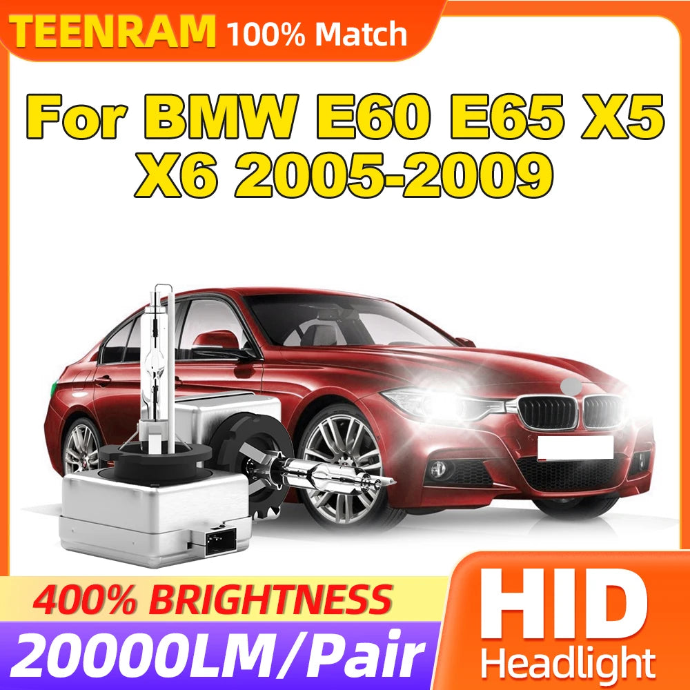 12V 35W HID Xenon Headlights 20000LM Xenon Lamps 6000K White Turbo Auto Headlamps For BMW
