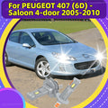 2/4Pcs LED Light Car Headlight Bulbs For PEUGEOT 407 6D Saloon 4-door 2005 2006 2007 2008