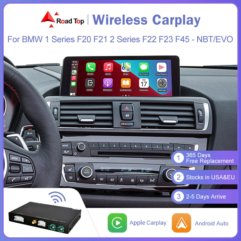 Wireless CarPlay For BMW Series 1 2 F20 F21 F22 F23 F45 2012-2020 NBT EVO with Android Aut | AUTOKITSHOP