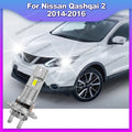 2/4Pcs LED High Low Beam Lamp For Nissan Qashqai 2 2014 2015 2016