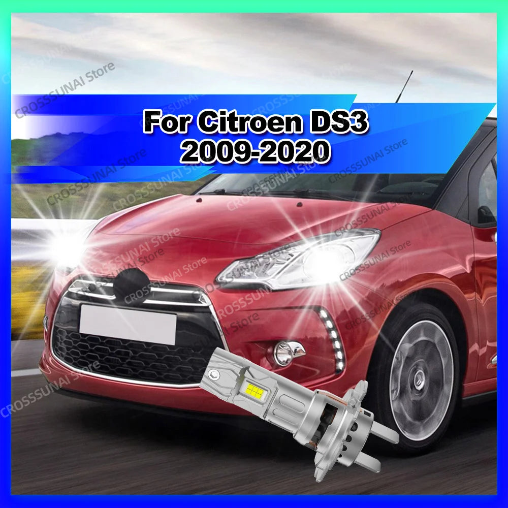 LED Low Beam 30000LM H7 Bulbs For Citroen DS3 2009 2010 2011 2012 2013 2014 2015 2016 2017