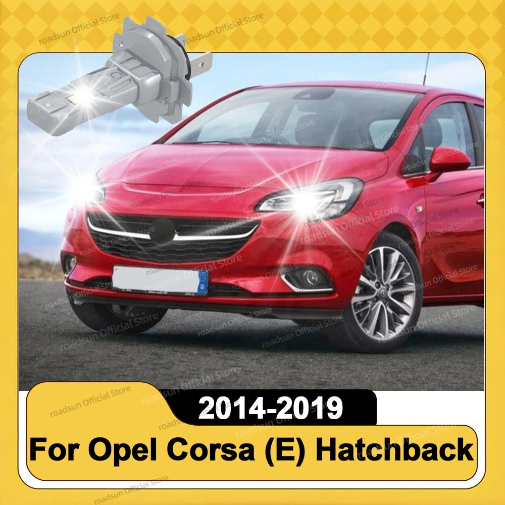 2/Pcs 180W High Power H7 LED Bulb Turbo Headlight 6000K Lamp For Opel Corsa E Hatchback 20