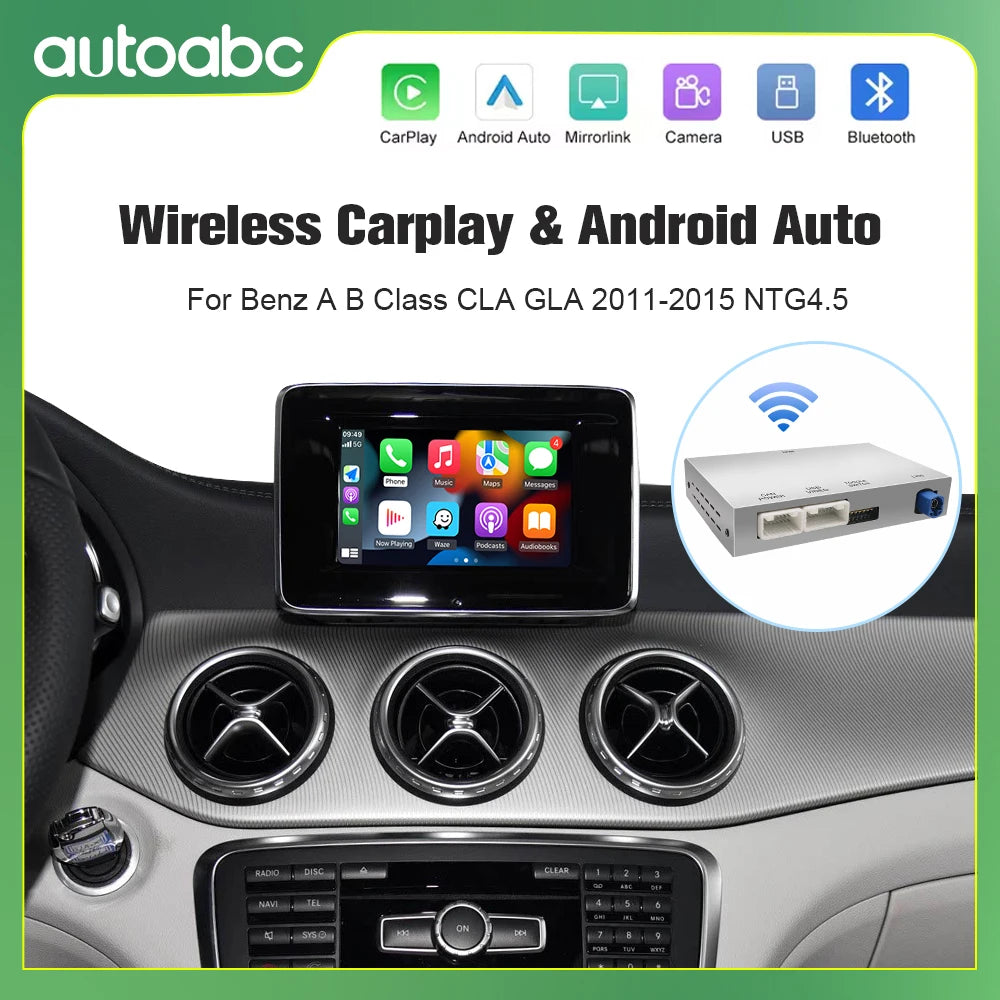 Wireless Carplay Android auto decoder box for Mercedes-Benz A Class B CLA GLA 2011-2015 NT