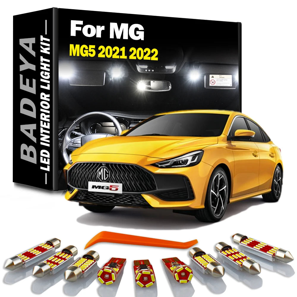 9-Piece LED Interior Light Kit for MG MG5 - Canbus Error-Free Interior Bulbs