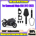 360° Adjustable 1 Pair New Motorcycle Rearview Mirrors Off Road Wide Side Mirror With Scre