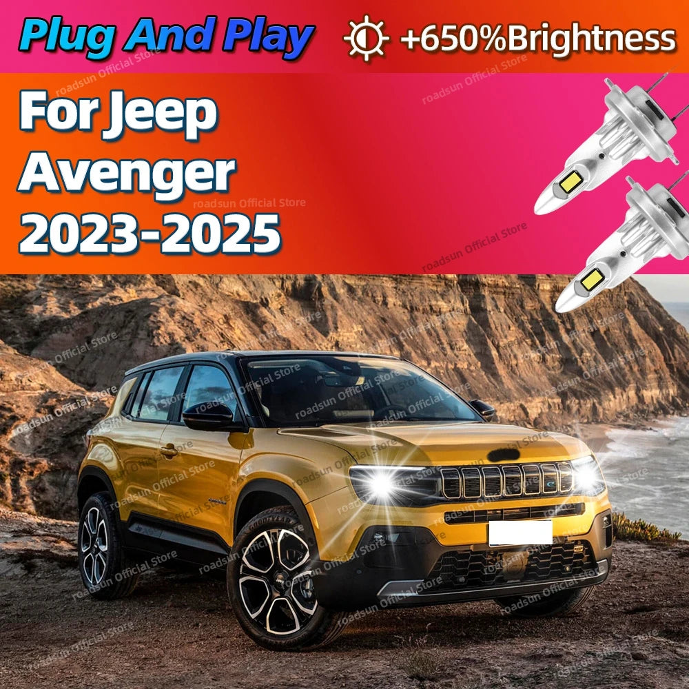 2/4Pcs High Power Car Headlight 3570 CSP Chips LED Lights Bulbs 160W Plug and Play For Jee
