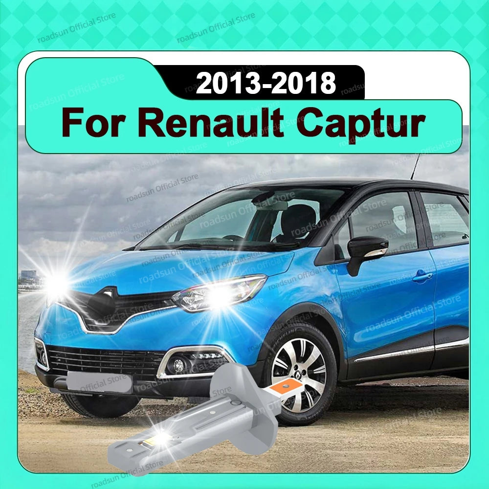 2/4Pcs 30000LM H1 LED Headlight Mini Bulb Car Headlamp 6000K Plug and Play For Renault Cap