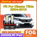 Fit For Nissan Tiida 2004-2015 2016 2017 2018 60W Auto Fog Lamps 20000LM CSP Chips LED Fog
