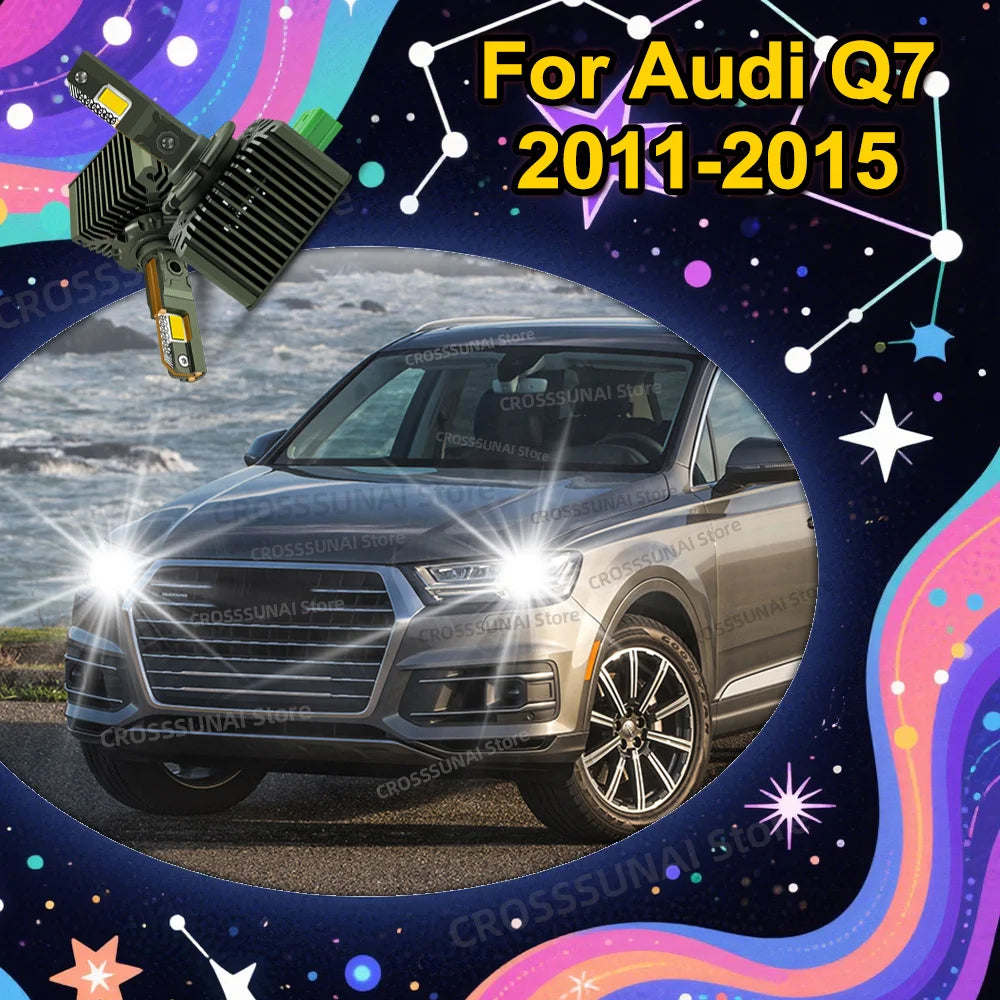 LED Headlights Canbus Auto Lamp 50000LM For Audi Q7 2011 2012 2013 2014 2015