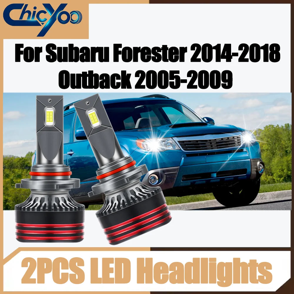 2X 6000K White Auto Headlamp 150W 30000LM Canbus LED Headlight 3570 CSP Chips For Subaru F