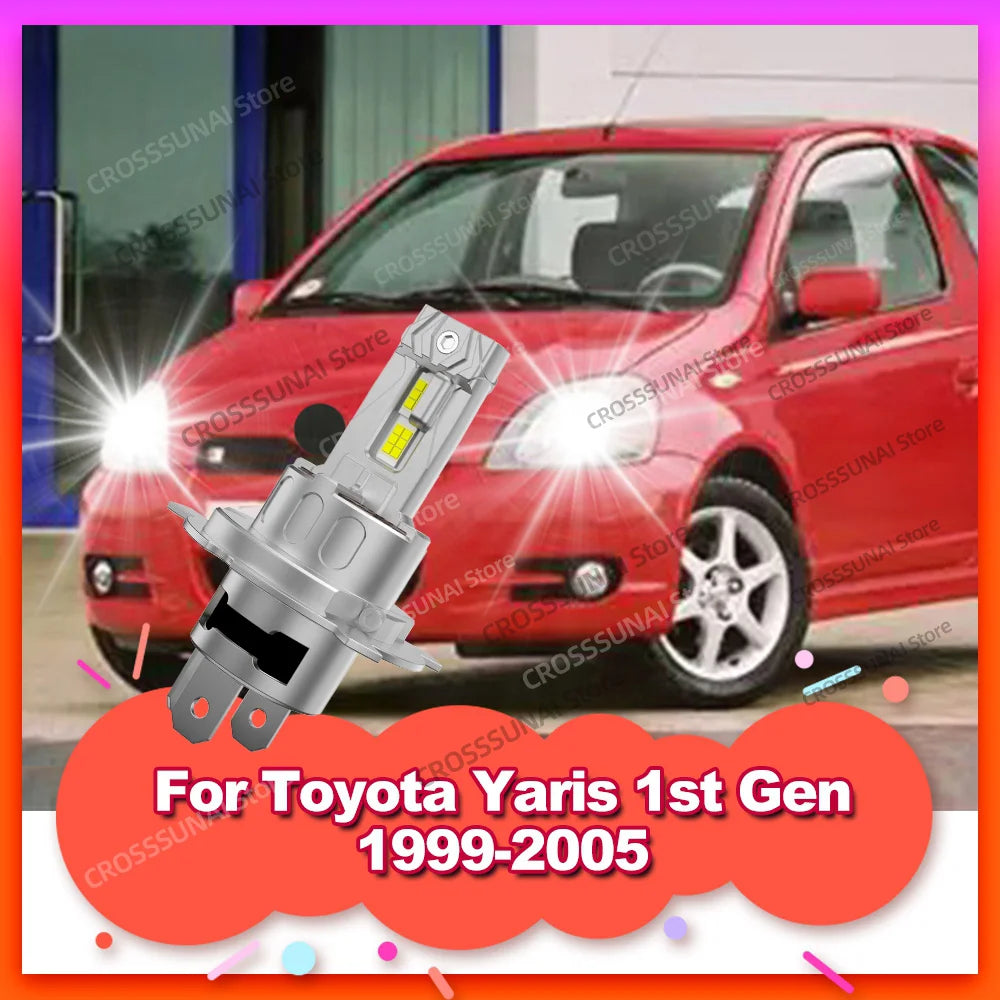 Headlight LED Bulbs For Toyota Yaris 1st Gen 1999 2000 2001 2002 2003 2004 2005