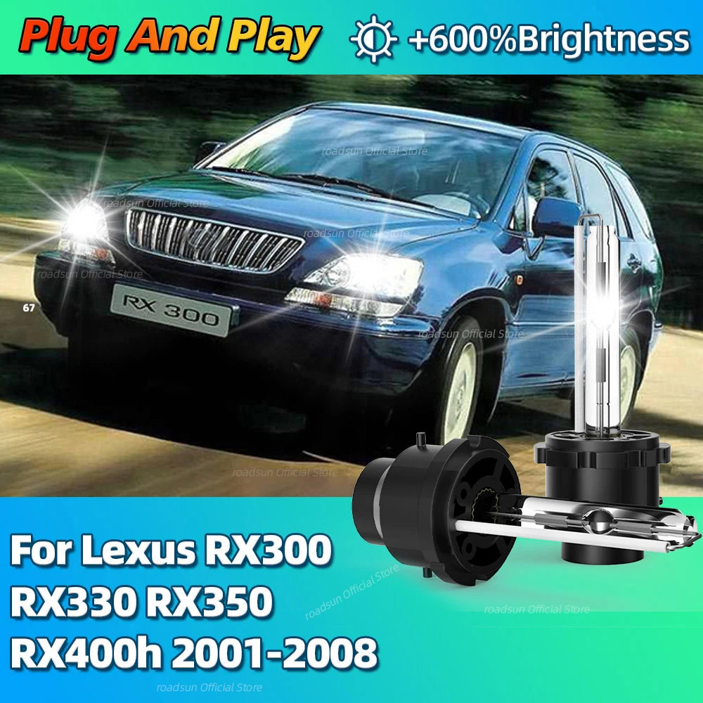 Car Headlight Bulb Xenon D2S HID Bulb 6000K For Lexus RX300 RX330 RX350 RX400h 2001 2002 2