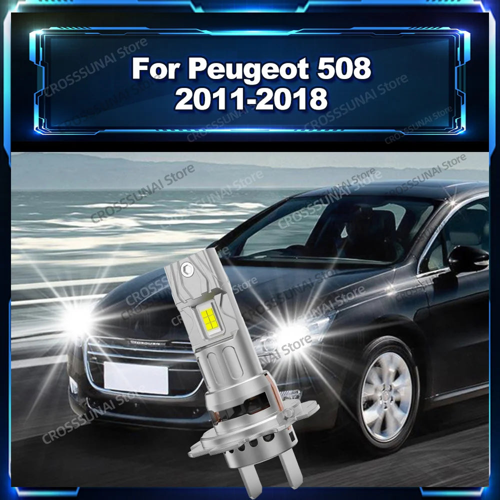 LED High Low Beam Bulbs For Peugeot 508 2011 2012 2013 2014 2015 2016 2017 2018