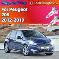 2/4Pcs High Power Headlight Car LED Lights Bulbs 160W Plug and Play For Peugeot 208 2012 2