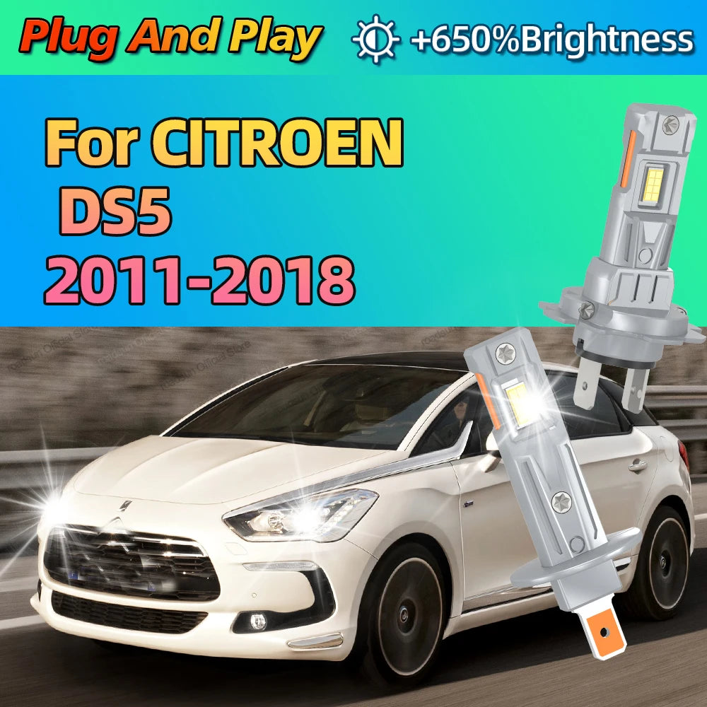 2/4Pcs LED Powerful Car Headlight Bulbs 25000LM Super Bright Auto Lights For CITROEN DS5 2