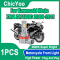 1X 6000K Super White H11 H8 H9 LED Motorcycle Front Light Moto Headlamp Plug and Play For