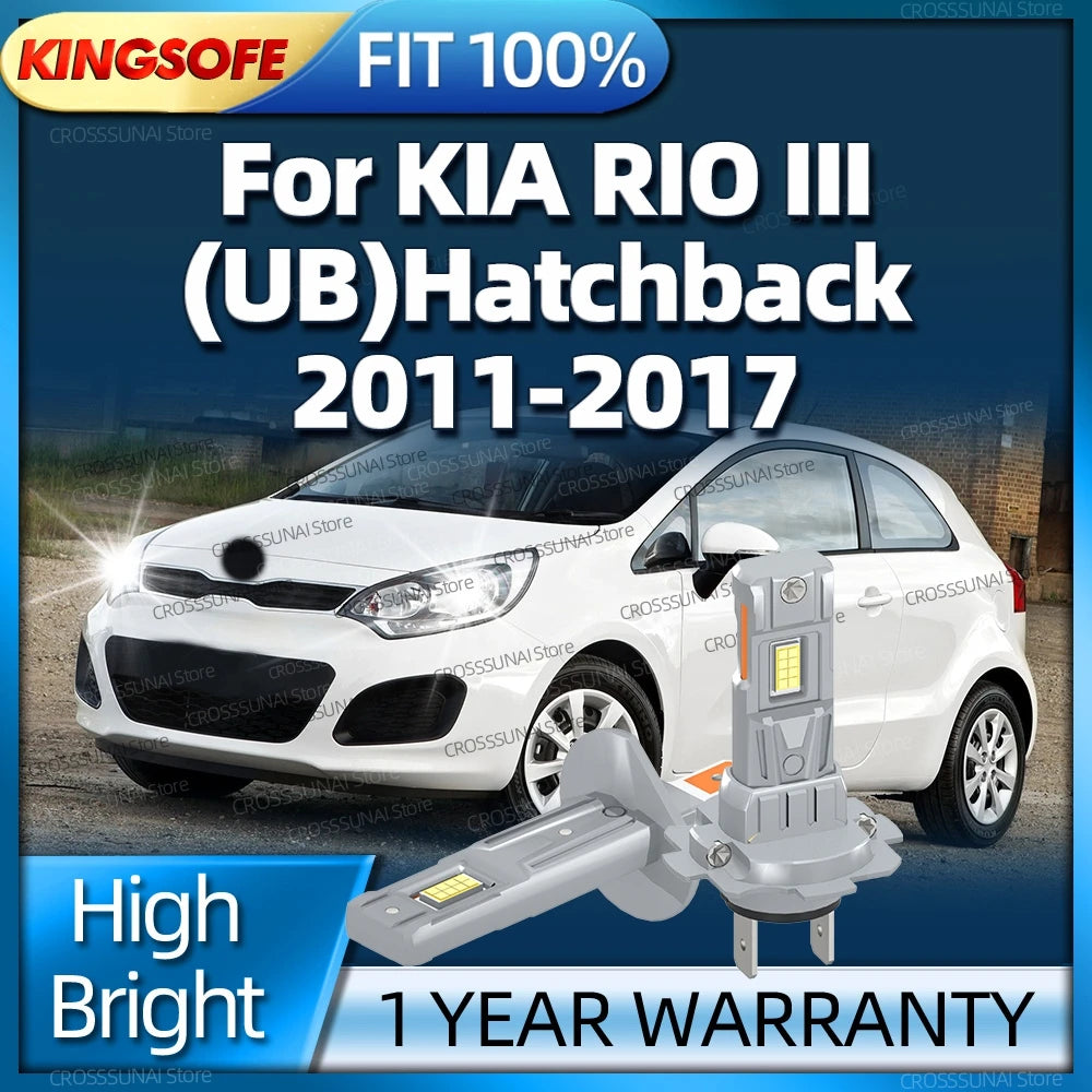 2/4Pcs LED Light 30000Lm Head Lamp Wireless Car Headlight Bulbs For KIA RIO III UB Hatchba