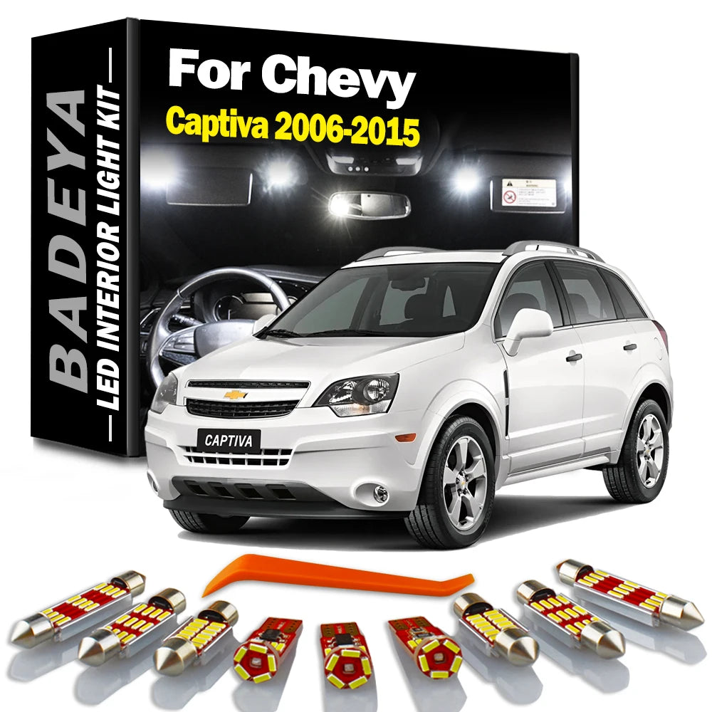 12-Piece LED Interior Light Kit for Chevrolet - Canbus Error-Free Interior Bulbs