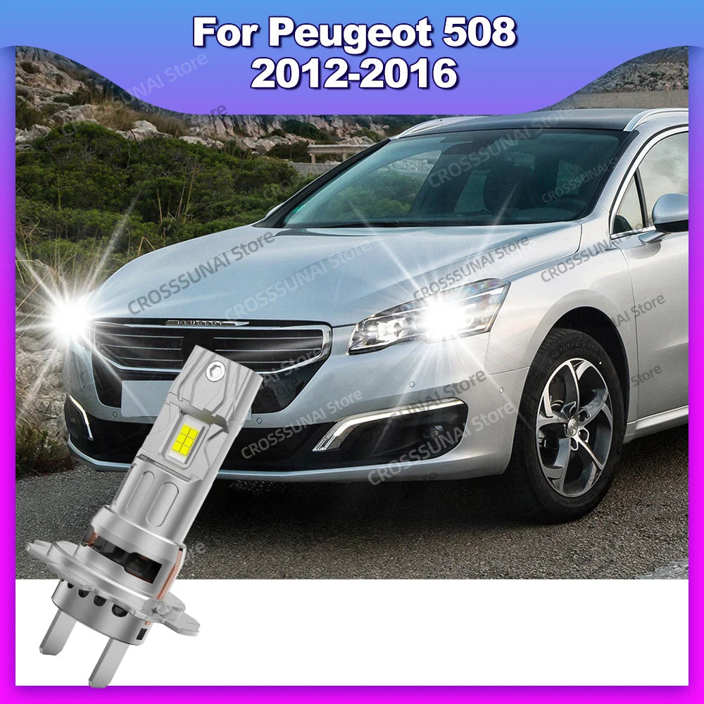 2/4Pcs LED High Low Beam Lamp For Peugeot 508 2012 2013 2014 2015 2016
