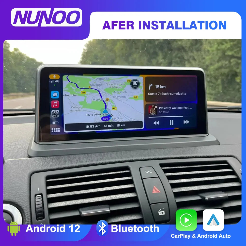 Android 14 Auto CarPlay Screen For BMW 1 Series E81 E82 E87 E88 GPS Car Multimedia Player