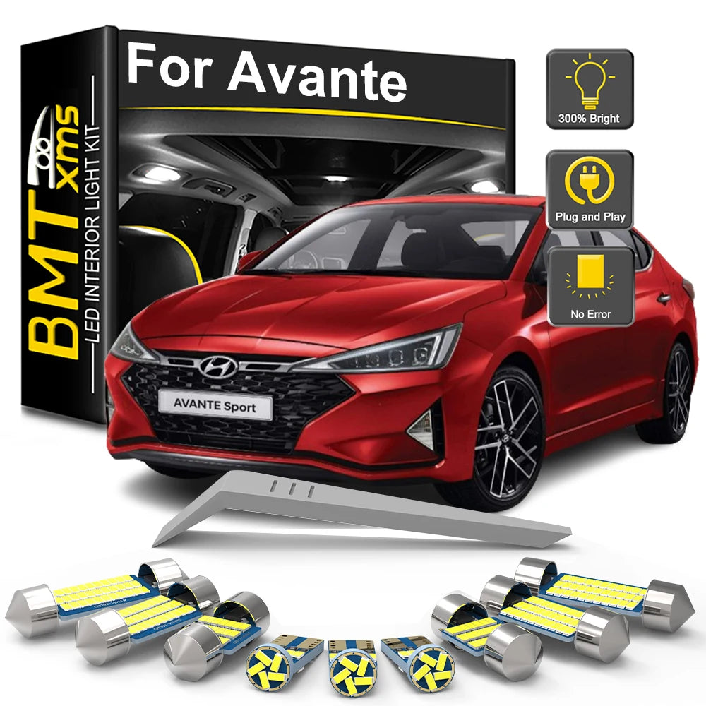 LED Interior Light Kit for Hyundai Avante XD HD MD AD 2001-2016 - Canbus Dome Map Door Trunk Bulbs | AUTOKITSHOP