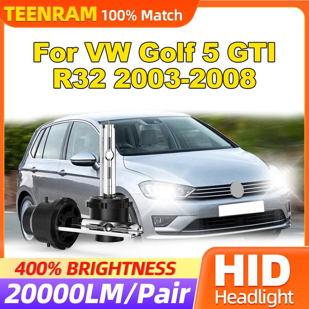 D2S HID Xenon Headlamp Bulbs 12V 35W Xenon Headlights 6000K Auto Lamps For VW Golf 5 GTI R