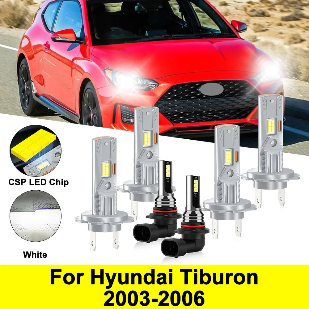 45000LM Canbus Car LED Headlight 6000K CSP Chips High Low Beam Fog Lamp 12V For Hyundai Ti