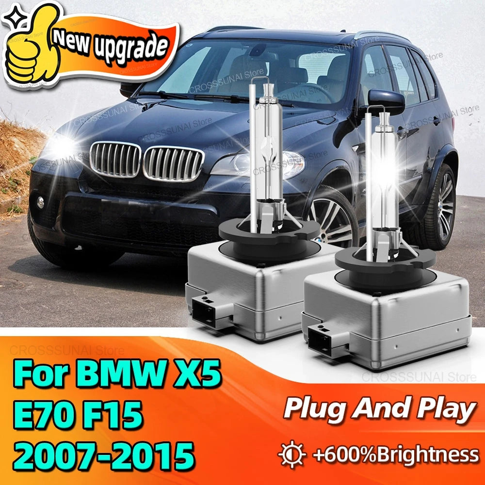 D1S Xenon HID Car Headlight 6000K 1:1 Plug&Play Light Bulbs For BMW X5 E70 F15 2007 2008 2
